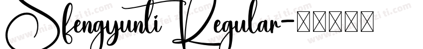 Sfengyunti Regular字体转换